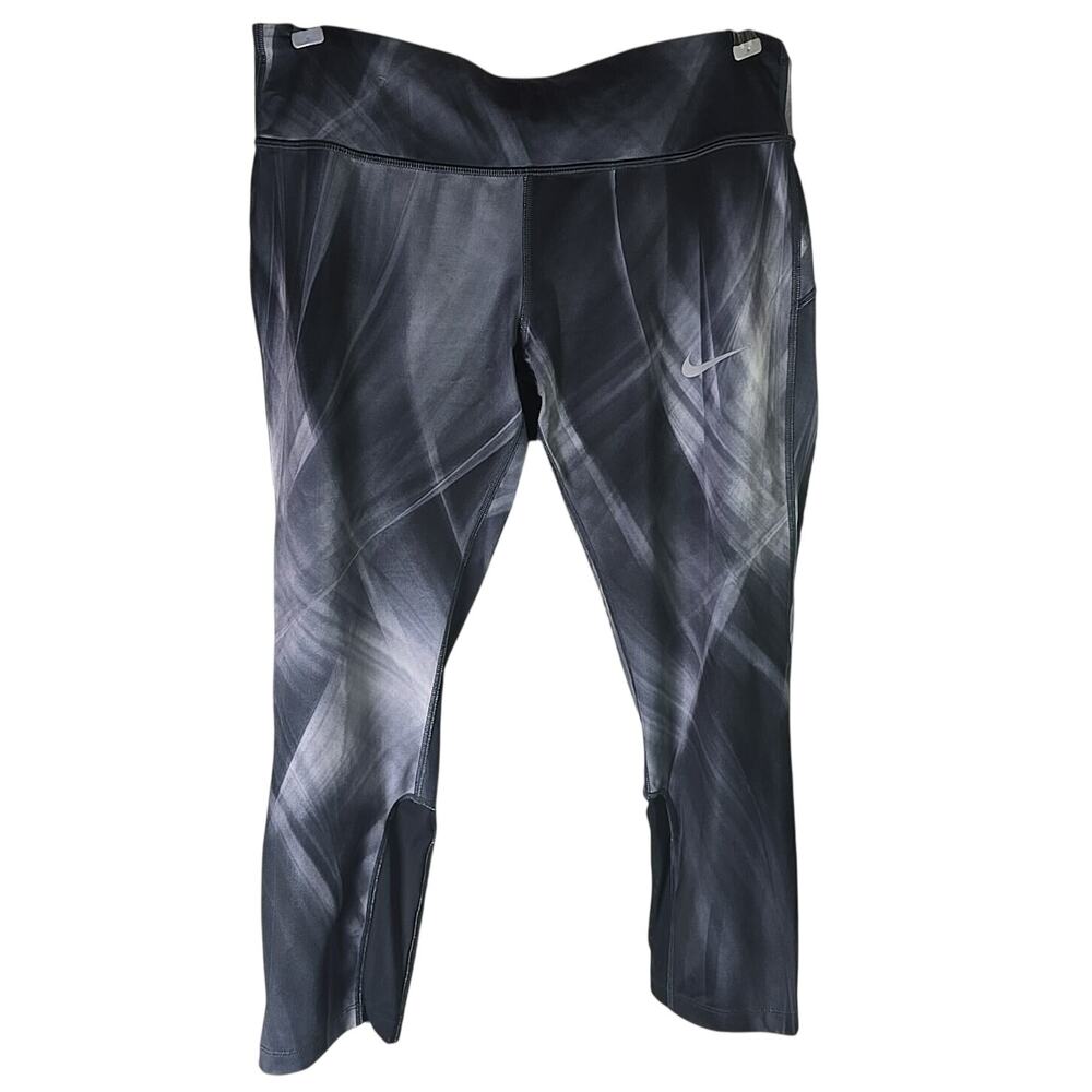 NIKE RUNNING DRI-FIT Womens Capri Leggings Compression Womens Large